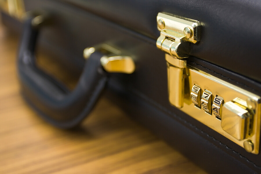 suitcase with 3 digit lock system